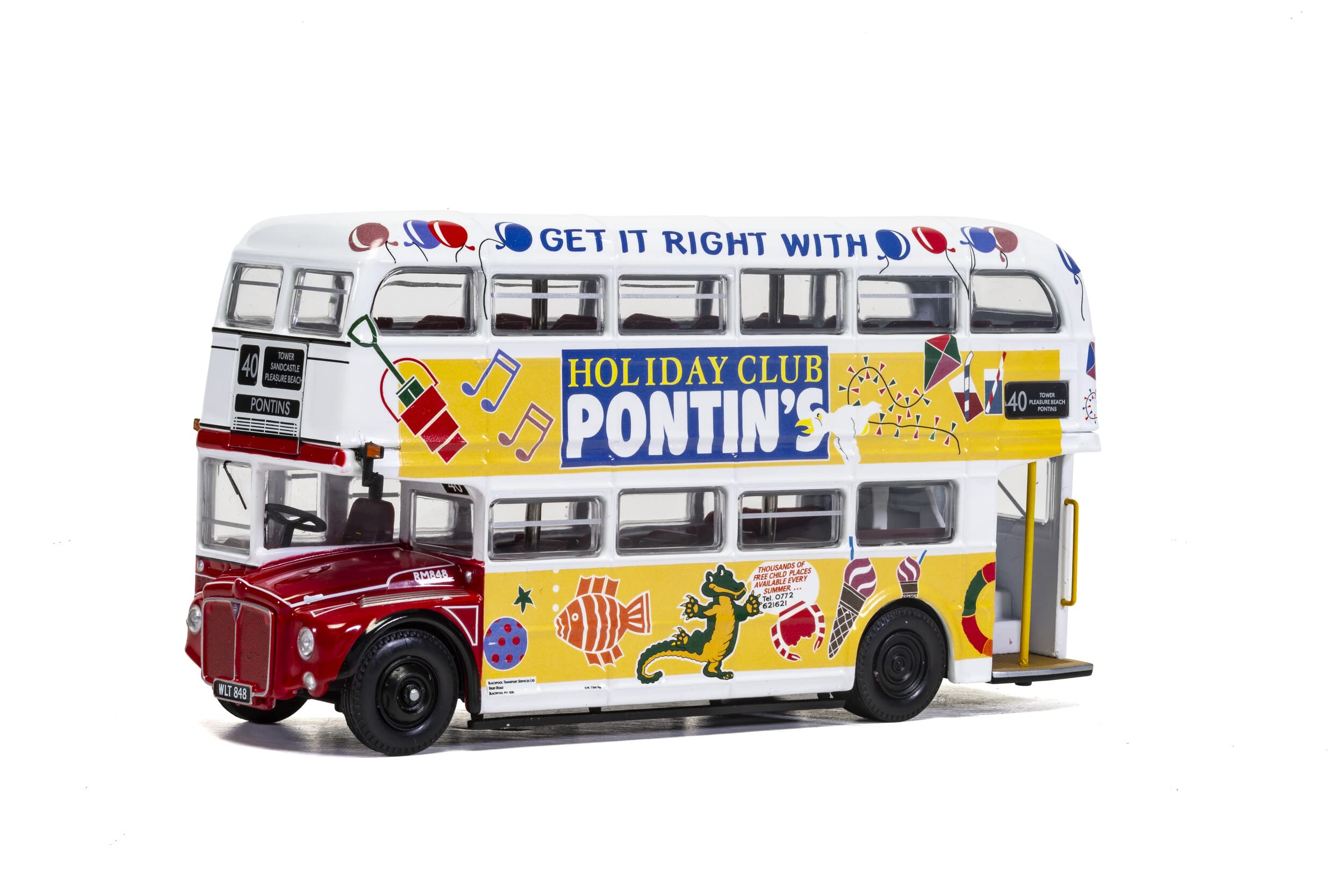 Corgi Diecast Model Vehicles - OM46317 AEC RM Blackpool Transport/Pontins, Men & Women Souvenir Gifts from UK - Small Die Cast Toy Bus Models for Boys, Gift for Motor Enthusiasts — image 1