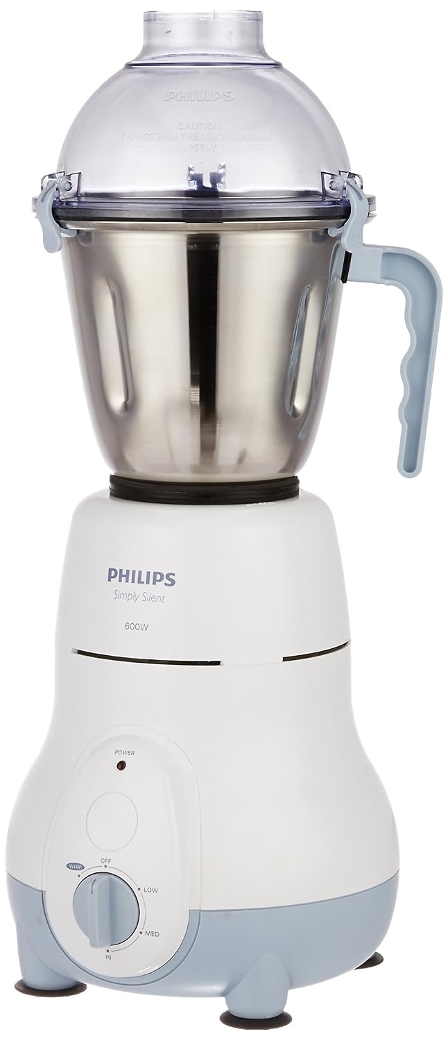 Philips HL1643/04 600-Watt Simply Silent Vertical Mixer Grinder with 3 Jars