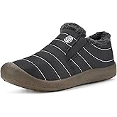 Womens Mens Snow Boots Winter Shoes Slip On Ankle Booties Anti-Slip Water Resistant Fully Fur Lined Outdoor Sneakers