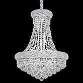 Gifarich Crystal Chandeliers for Dining Room Light Fixture,Empire Style K9 Crystal Chandeliers for Entryway,12 Lights Chrome 
