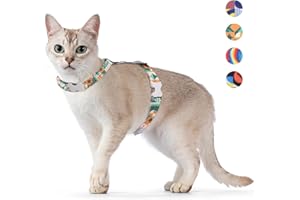 SUPET Cat Harness and Leash Set for Walking, Cat Harness Escape Proof with Large Adjustment Range, Easy Control Cat Leash and Harness Set for Medium Large Kitten