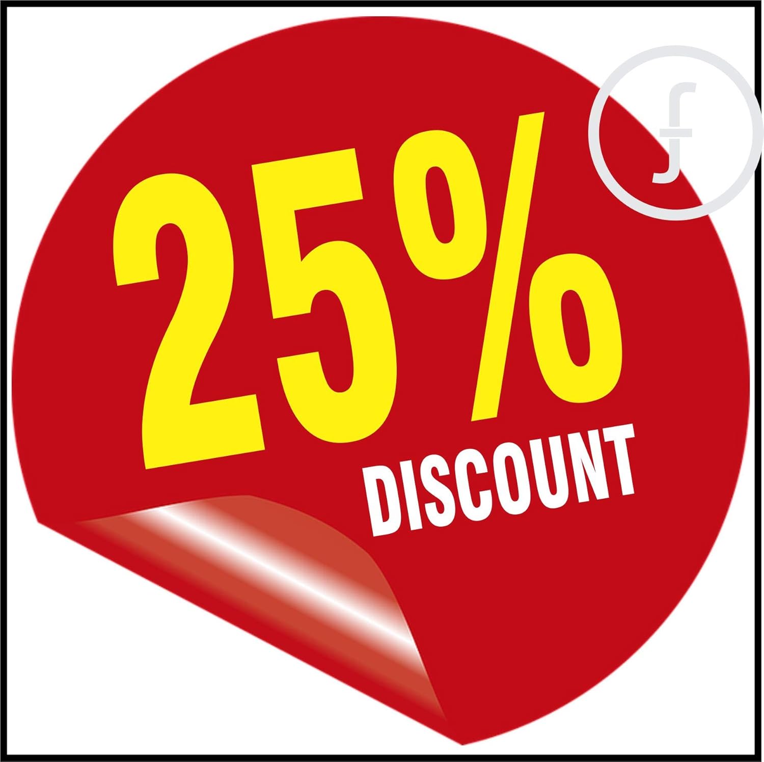 fingerz 25 Discount Offer Sale Tag Sticker Marketing Wall Poster