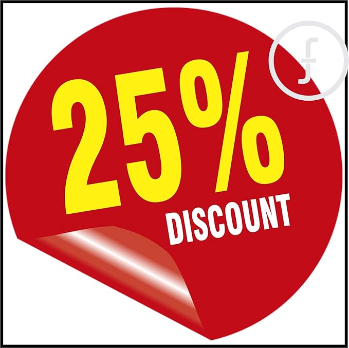 fingerz 25 Discount Offer Sale Tag Sticker Marketing Wall Poster