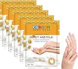 CGBOOM 5 Pairs Moisturizing Hand Mask Gloves Honey & Milk Collagen
