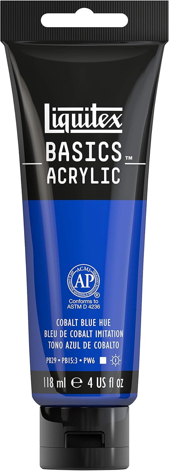 Liquitex BASICS Acrylic Paint 118 ml Tube Cobalt Blue Hue Amazon.co
