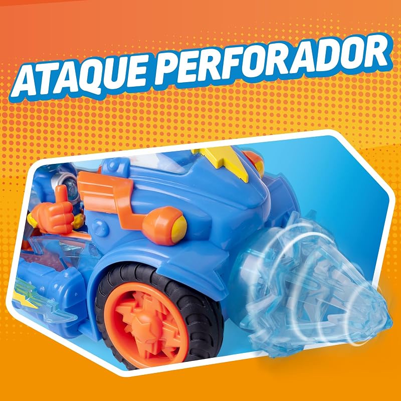 SUPERTHINGS KAZOOM Power – Combat Vehicle Kid Kazoom. Vehículo de Combate de Kid Kazoom de la Serie de TV “Kazoom Power”.Contiene 1 Combat Vehicle, 1 Kid Kazoom Exclusivo, 1 Arma y 1 Accesorio