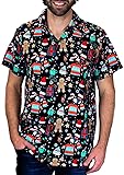 KING KAMEHA Men's Ugly-Christmas-Shirt Funky