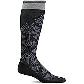 Sockwell Women's Full Floral Moderate Graduated Compression Sock Wide Calf Fit
