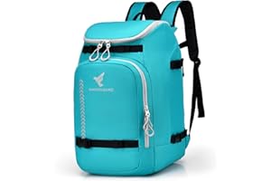 XIANFENGNIAO Ski Boot Bag,50L Waterproof Ski Boot Travel Backpack for Snowboard Boots, Skiing Helmet, Goggles, Gloves, Skis, Snowboard & Accessories for Men,Women and Youth