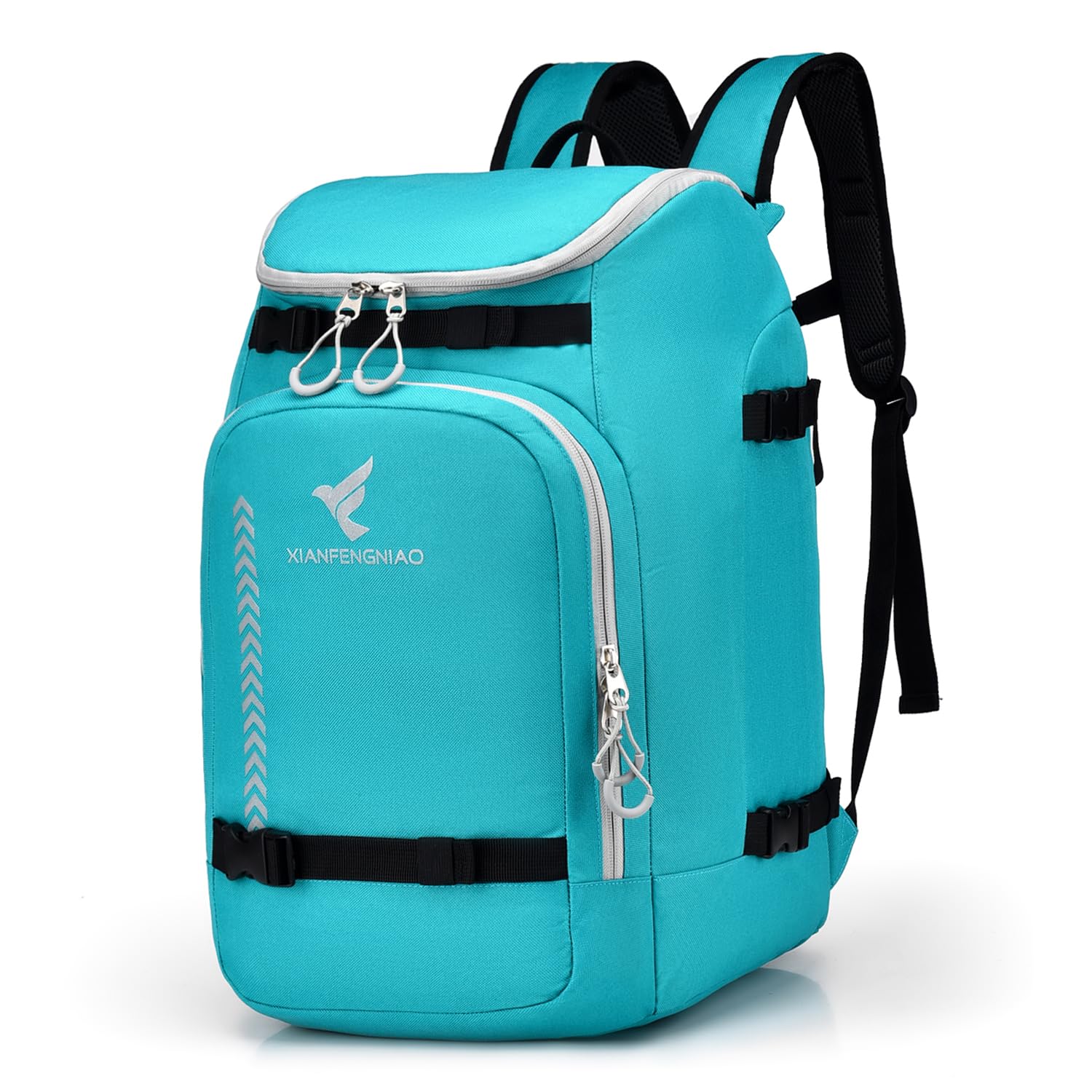 Photo 1 of Ski Boot Bag, 50L Ski Boot Travel Backpack, Waterproof Ski and Snowboard Boots, Skiing and Snowboarding Travel Luggage for Ski Helmet, Goggles, Snowboard, Gloves & Accessories (Lake Blue)