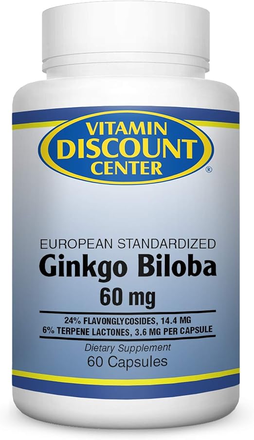 Vitamin Discount Center Ginkgo Biloba 60mg, 60 Capsules