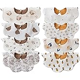 DOSMINE Baby Bibs Muslin Bibs 8 Pack for Drooling and Teething for Unisex Girls Boys
