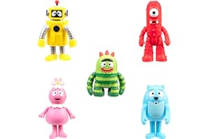 Jazwares Yo Gabba Gabba! Friends - Includes Articulated Figures—Muno, Foofa, Plex, Toodee, & Brobee - Toys for Kids and Preschoolers, Ages 3+