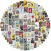 110 Packs Tarot Card Stickers Water Bottles Laptop Phone Motorcycle Computer Guitar Skateboard Hydroflasks Divination Vinyl S