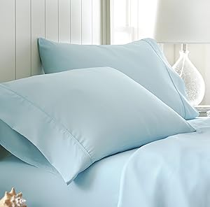 ienjoy Home Collection Premium Ultra Soft Pillowcase Set, Standard, Aqua