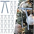 SIMISI RIBBON 24 Pcs Light Blue Velvet Christmas Tree Bows Door Garland Decor Vintage Wreath Bow (3/8'' Width, 5 * 7 inch)
