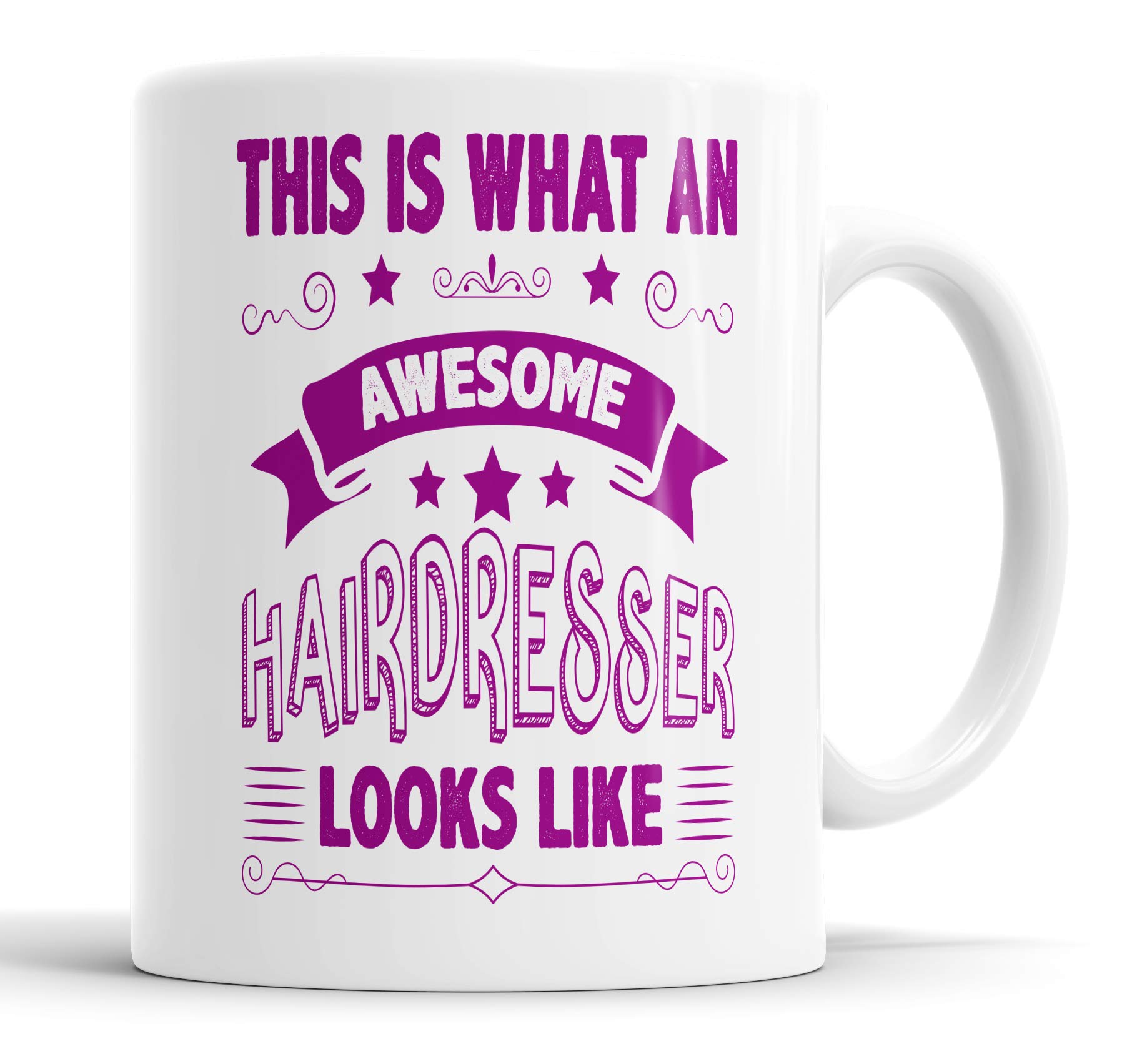 This is What an Awesome Hairdresser Looks Like Mug Humour, Joke, Leaving Present, Friend Gift Cup Birthday Christmas, Ceramic Mugs