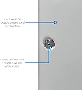 Cathedral Products 20 Key Capacity Lockable Key Cabinet White Wall Mount view 5