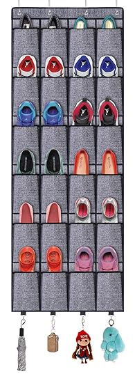 homyfort hängend Aufbewahrungstasche, Schuhaufbewahrung mit 24 Taschen, Ordnungssystem für die Tür, Schuhregal Tür, Schuhorga