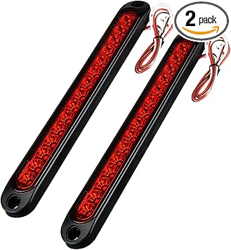 Amazon Com Pseqt 10 15 Led Trailer Tail Light Bar Stop Turn Tail Lights Assembly Third Brake Identification Clearance Strip Light Waterproof For Wrangler Silverado Golf Cart Offroad Truck Rv Utv Atv Automotive