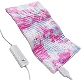 GOQOTOMO Heating Pad Fast-Heating Technology for Back/Waist/Abdomen/Sh-oulder/Neck Pain and Cramps Relief - Moist and Dry Heat Therapy with Auto-Off Hot Heated Pad by-Colorful