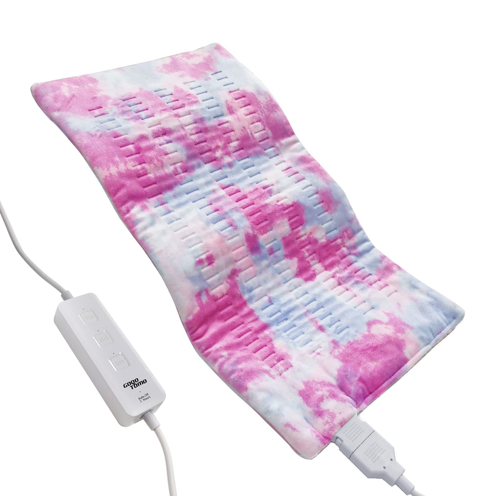 Photo 1 of GOQOTOMO Heating Pad Fast-Heating Technology for Back/Waist/Abdomen/Sh-oulder/Neck Pain and Cramps Relief - Moist and Dry Heat Therapy with Auto-Off Hot Heated Pad by-Colorful