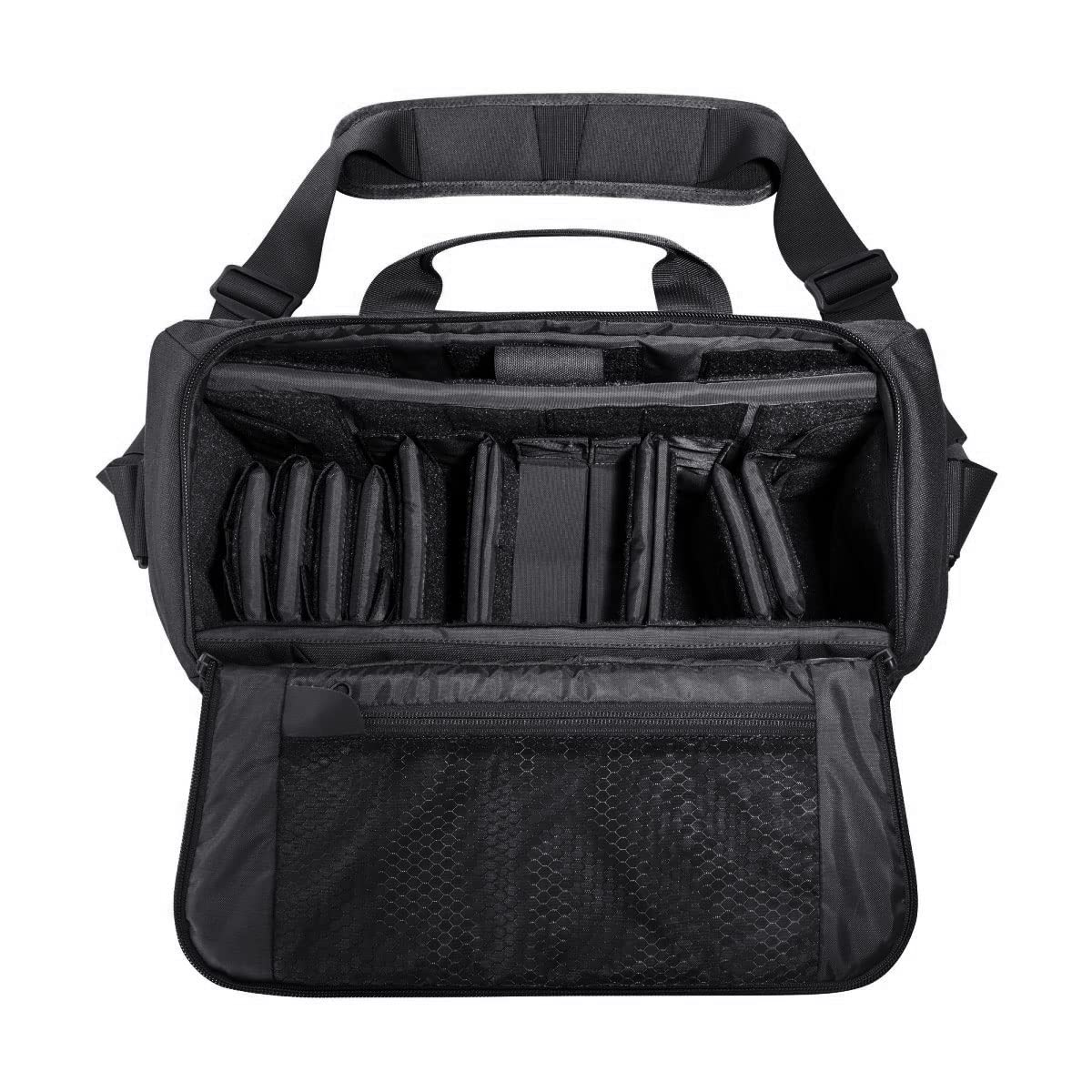Tasmanian Tiger TT Modular Equipment Case 15L gepolsterte Umhängetasche, Schultertasche nutzbar als Waffen-Tasche, Kamera-Tasche, Laptop-Tasche oder für Ausrüstung, Black 4
