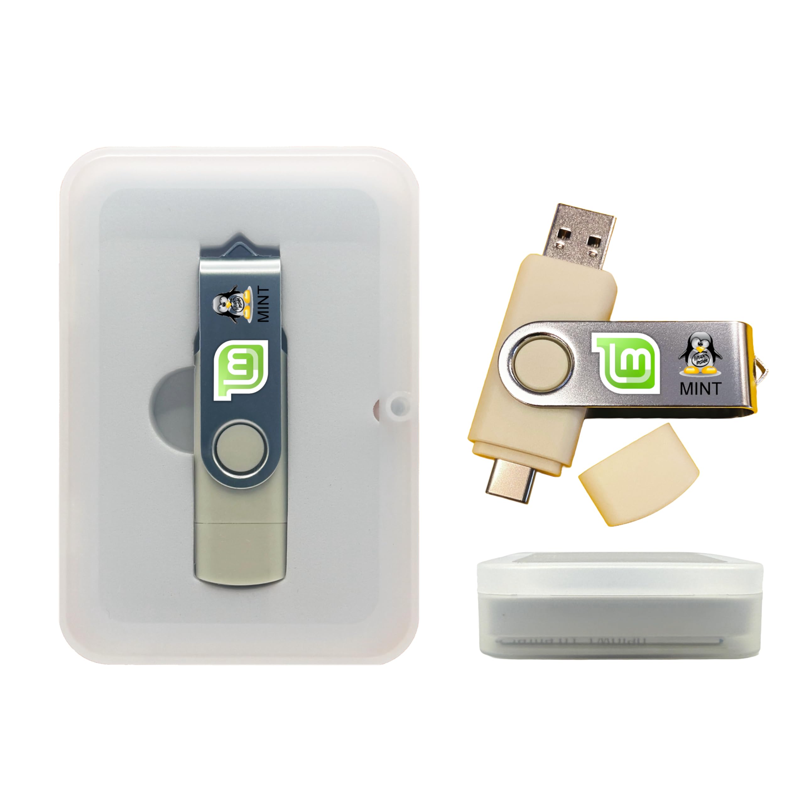 Linux Mint Cinnamon Bootable USB Flash Drive for PC – Install or Run Live Operating System – Fast, Secure & Easy Alternative to Windows or macOS with Office & Multimedia Apps