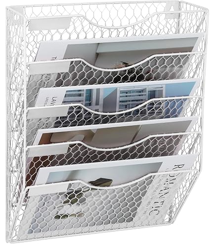 Wire Mail Rack Metal Mail Sorter JINGWAYS Wall File Holder - Metal Chicken Wire Mail ...