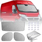 MaxEarn Internal Thermal Blind Set for Fiat Ducato 06-24 3Pcs Sunshade Cover