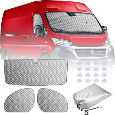 MaxEarn Internal Thermal Blind Set for Fiat Ducato 06-24 3Pcs Sunshade Cover