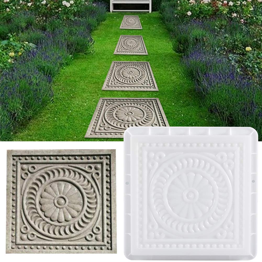 Amazon Square Paving Mould DIY Garden Plastic Concrete Mold cement-paver-molds-see-all-our-paver-molds-patio-pavers-design