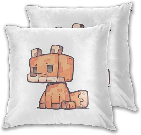 Amazon Co Jp Danesi マインクラフト 2枚セット クッションカバー 枕カバー 抱き枕カバー 座布団カバー ひんやり 部屋雑貨 ソファー 車用 インテリア 正方形 ベッド 背当て おしゃれ かわいい アニメ キャラクター 45 45cm ホーム キッチン