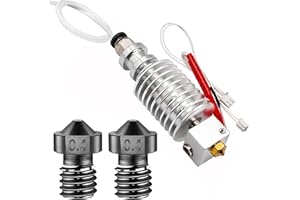 V5 Hotend Original Anycubic Chiron Hotend 24V with 2PCS Hardened Steel 0.4mm E3D V6 Nozzles for Anycubic Chiron Extruder 3D P