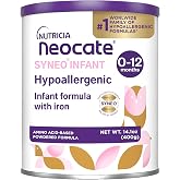 Neocate Syneo Infant - Allergy Relief Hypoallergenic Baby Formula with Amino Acids - Well-Tolerated Dairy-Free Infant Formula with Prebiotic FOS/FOS blend, Probiotics, DHA, ARA - 0-12 months - 14.1 oz