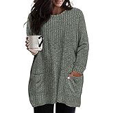 RITERA Plus Size Tops For Women Lightweight Sweater Round Neck Long Sleeve Shirts Tunic Fall Blouse