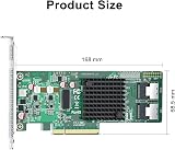 10Gtek LSI SAS2008 8I HBA RAID Controller Card PCIe X8 6Gb/s IR mode view 3