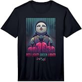 Mens Squid Game Doll Red Light Green Light Masked Guards Performance T-Shirt