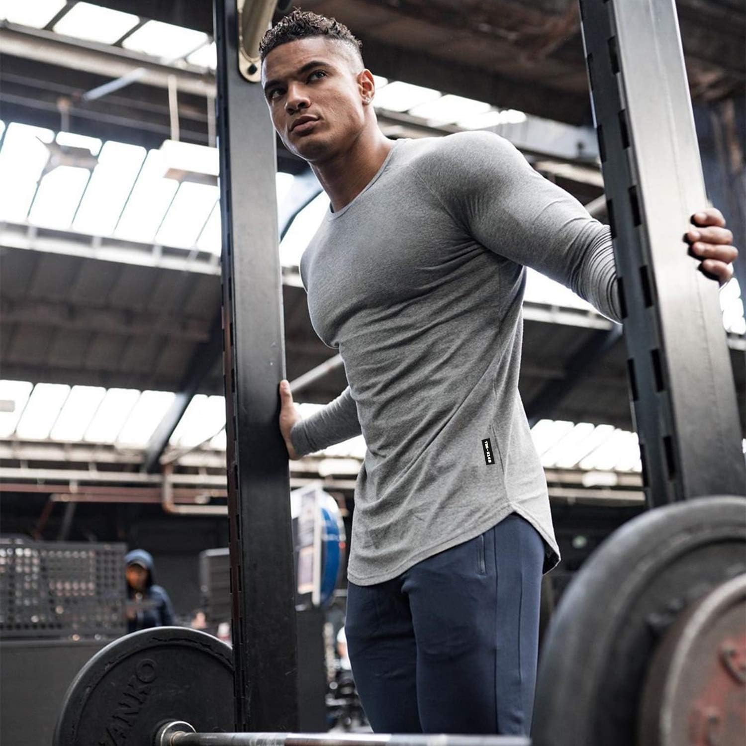Mens Gym Workout Slim Fit Short Sleeve T-Shirt Cotton Performance Athletic Shirts Running Fitness Tee at  Men’s Clothing store