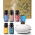 VTS Hotel Scented Essential Oils Set with Waterless Oil Diffuser, Aromatherapy Essential Oil Blends for Diffusers for Home, Luxury Hotel Scents - Inspired by 5 Star Hotels, Air Freshener Room Diffuser