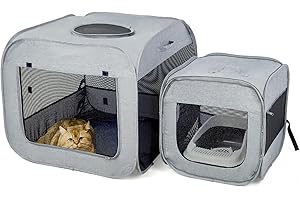 Aptododo Portable Large Cat Playpen for Outdoor & Indoor Cats Cage, Large Foldable Cat Tent, Fit Puppy, Dogs, Pets