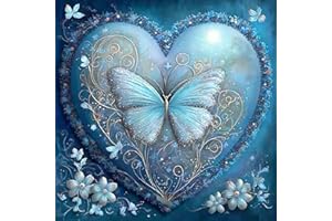 BOHADIY Butterfly Diamond Painting Kits for Adults - 5D Diamond Art Kits for Adults Kids Beginner, DIY Round Full Drill Diamond Dots Paint with Diamonds Painting Kit Home Wall Decor 12x16inch