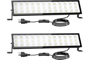 Onforu LED Shop Lights,100W 14000lm Ultra Bright LED Work Lights with Plug,6500K Daylight White Garage Light,IP66 Waterproof Lighting for Garage Warehouses Workshop(2 Pack)