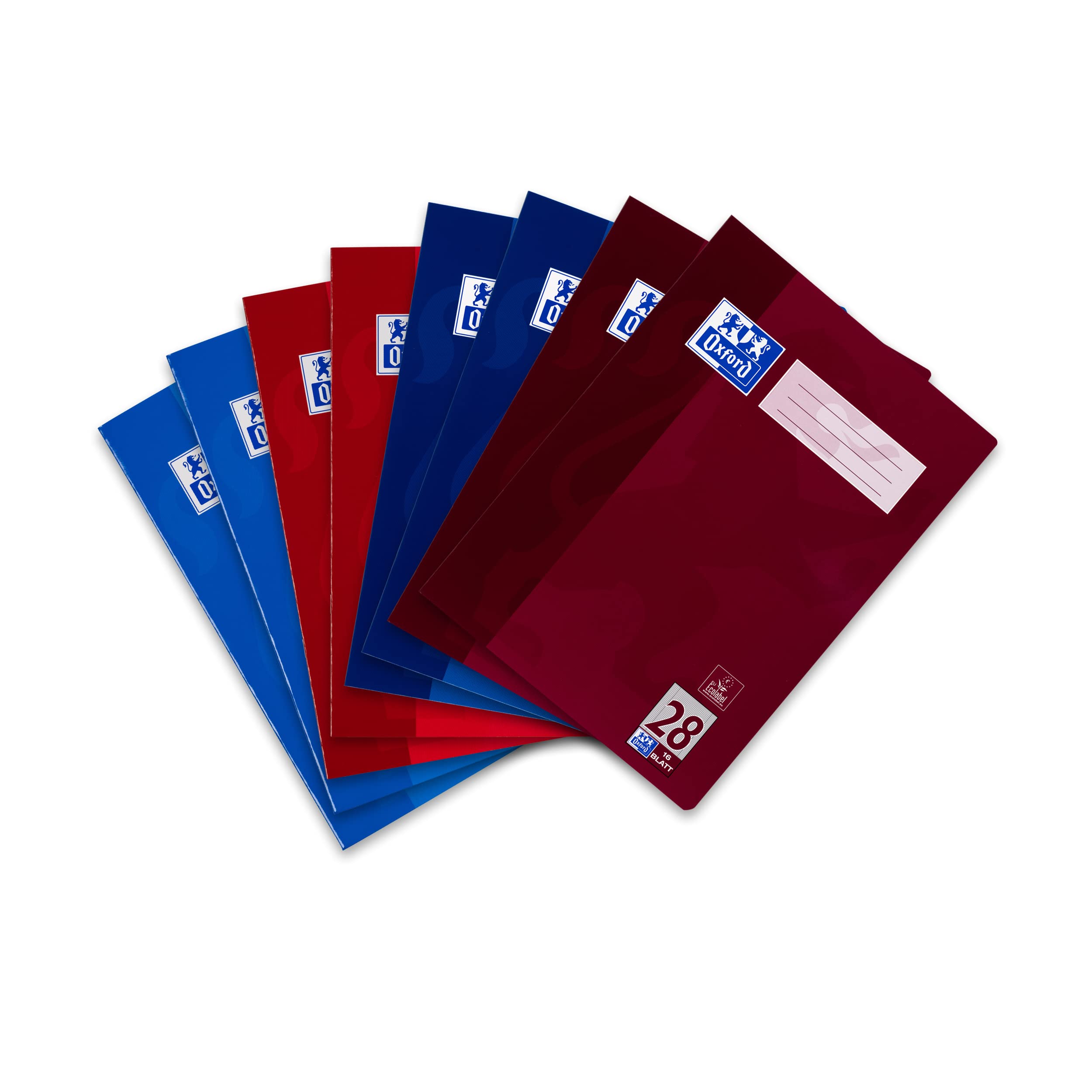 Oxford Exercise Books Set Squared and Ruled 2 x 25, 26, 27, 28, 8 Pieces