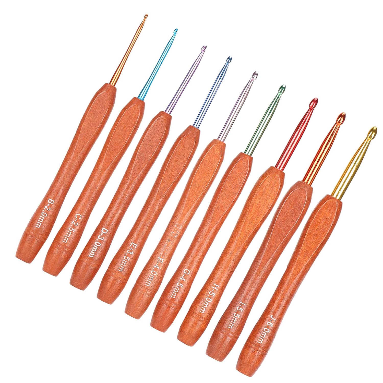 Knitting Needle Set, Portable Weaving Needles Kit Wooden Handle Crochet