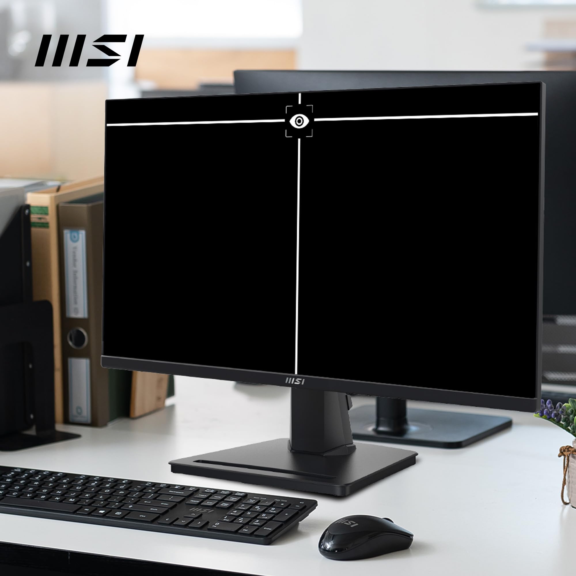 MSI PRO MP252 24.5 Inch Full HD Office Monitor - 1920 x 1080 IPS Panel, 100 Hz, Eye-Friendly Screen, Built-in Speakers, Tilt-Adjustable - HDMI 1.4b, D-Sub (VGA) 4