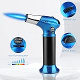 JETPRO Butane Torch Kitchen Torch Lighter Adjustable Flame Safety Lock Blue view 3
