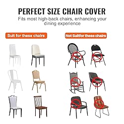 VEVOR 150 Pcs White Chair Covers Polyester Spandex