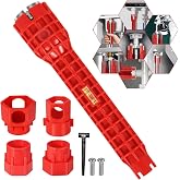 Forlivese 14 in 1 Faucet and Sink Installer Multi Tool, Basin Faucet Wrench | Multi-functional Wrench Plumbing Tool, Sink Wrench Plumbers for Pipe and Tub Drain Removal Nut Wrench (One way)