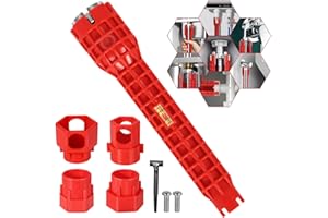 Forlivese 14-in-1 Multi-Function Basin Wrench,Faucet Installer and Sink Drain Nut Removal Tool,One-Way Plumbing Wrench for Tight Spaces